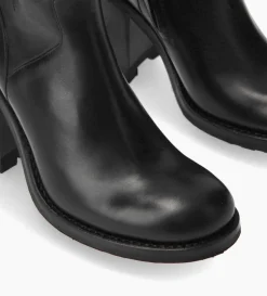 New FREE LANCE Paris Boot biker à boucle - Justy 90 - Cuir lisse - Noir