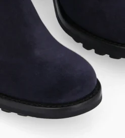 Discount FREE LANCE Paris Boot biker à boucle - Justy 90 - Cuir velours - Marine