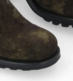 FREE LANCE Paris Boot biker à boucle - Justy 70 - Cuir velours - Camouflage