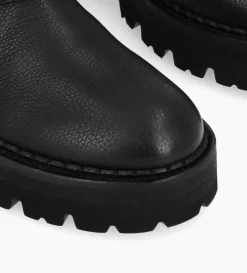 FREE LANCE Paris Boot biker à double boucle - Carrie 45 - Cuir grainé - Noir