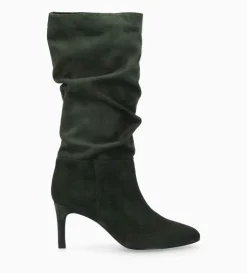 Best FREE LANCE Paris Botte à talon - Céleste 65 - Cuir velours - Militaire