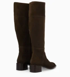 FREE LANCE Paris Botte à talon - Lora 50 - Cuir velours - Marron foncé Marronfoncé
