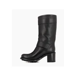 Best FREE LANCE Paris Botte biker à double boucle biker - Biker 70 - Cuir lisse - Noir