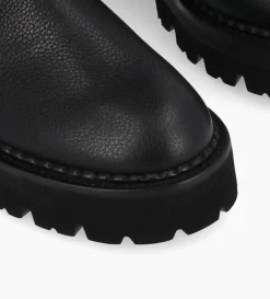Clearance FREE LANCE Paris Botte biker à double boucle - Carra 45 - Cuir grainé - Noir