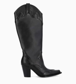 Best FREE LANCE Paris Botte western à talon - Annie 80 - Cuir de veau lisse mat - Noir