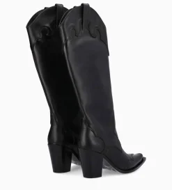 Best FREE LANCE Paris Botte western à talon - Annie 80 - Cuir de veau lisse mat - Noir