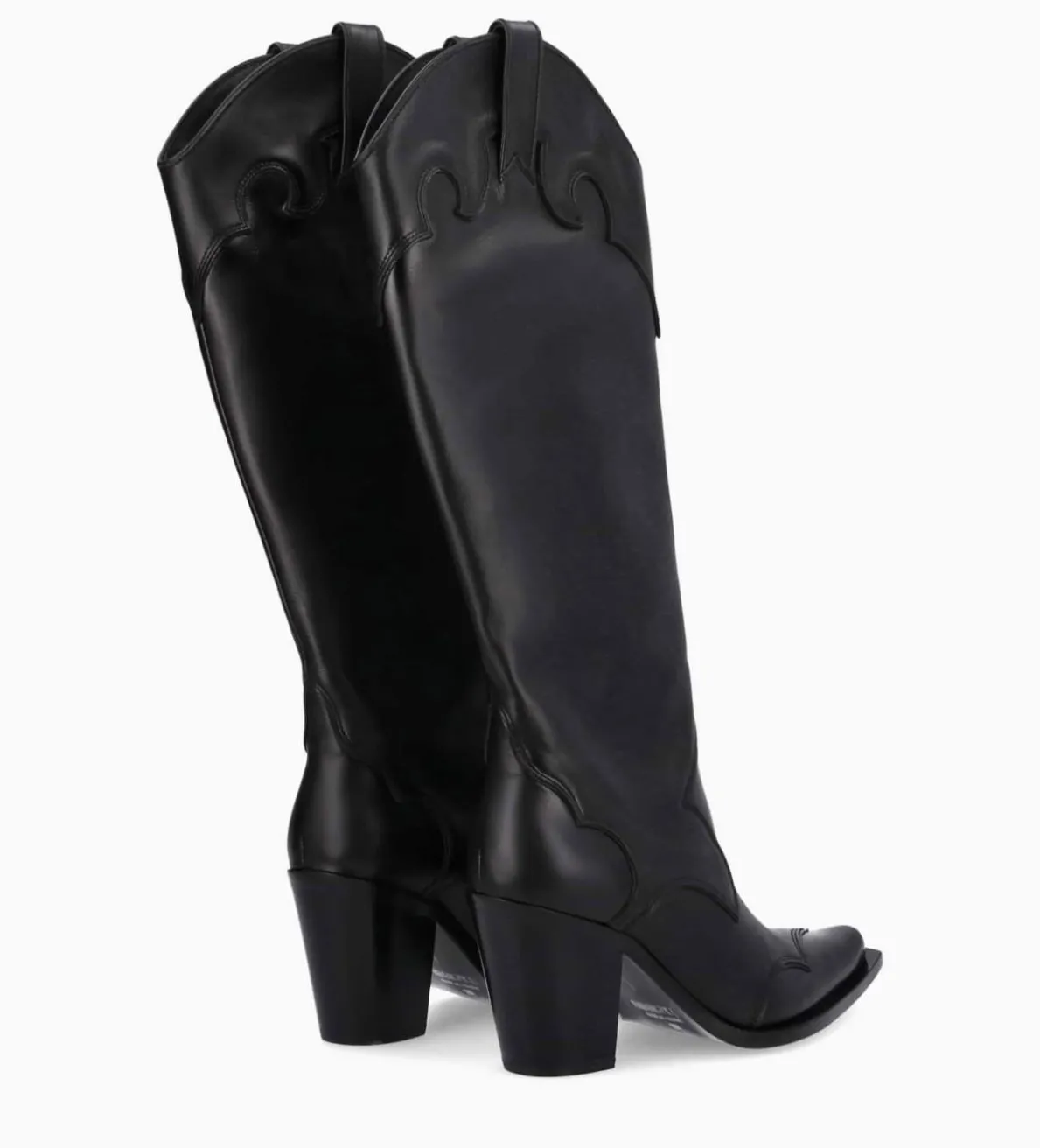 Best FREE LANCE Paris Botte western à talon - Annie 80 - Cuir de veau lisse mat - Noir