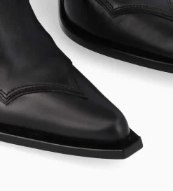 Best FREE LANCE Paris Botte western à talon - Annie 80 - Cuir de veau lisse mat - Noir