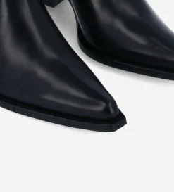 Best FREE LANCE Paris Botte western à talon - Ruby 50 - Cuir de veau lisse brillant - Noir