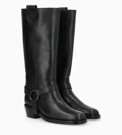 Sale FREE LANCE Paris Botte western avec harnais - Carma 45 - Cuir lisse - Noir