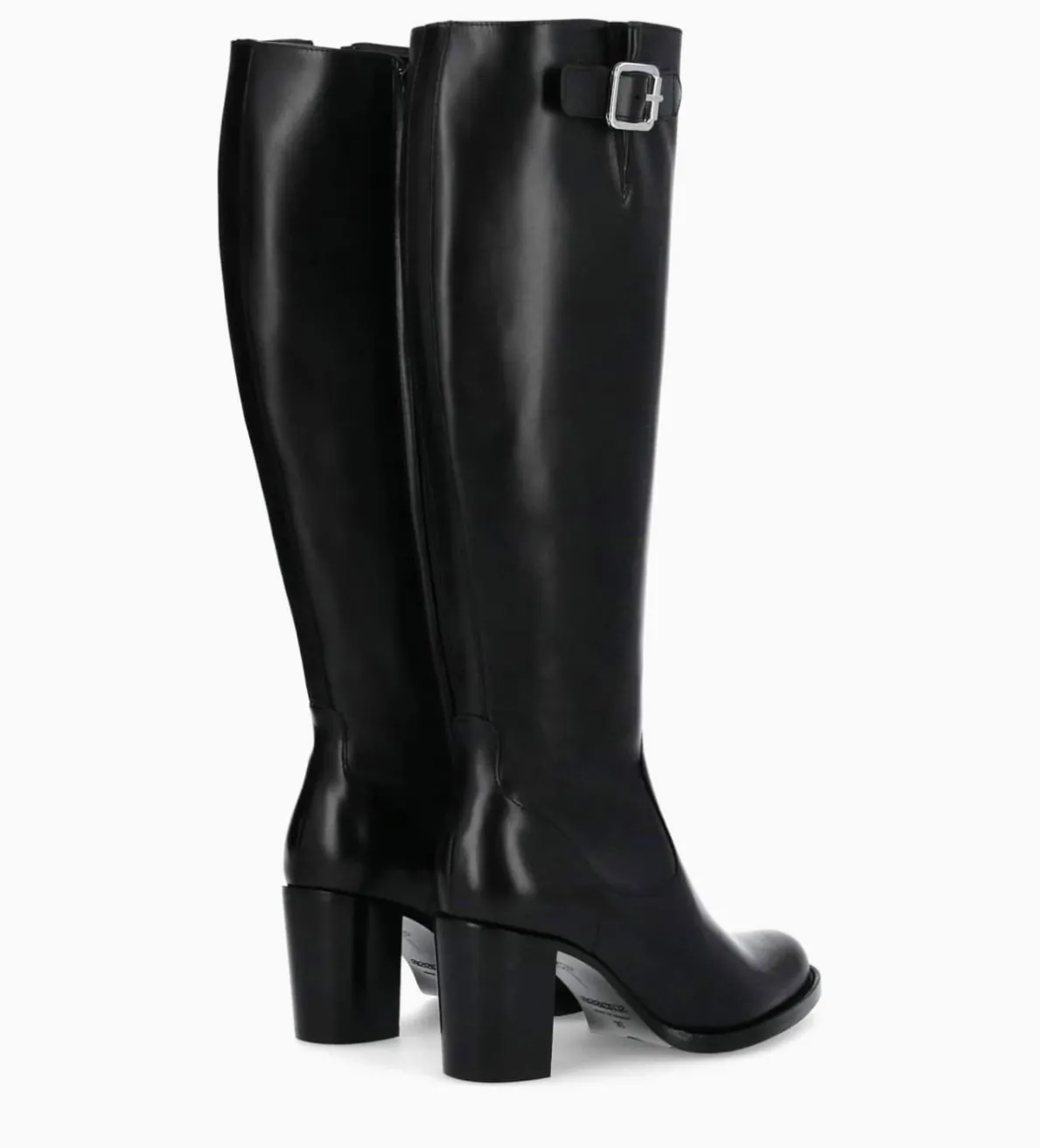 Best FREE LANCE Paris Botte zippée à talon - Legend 70 - Cuir de veau lisse brillant - Noir