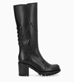 Online FREE LANCE Paris Botte zippée à talon - Thelma 70 - Cuir lisse - Noir