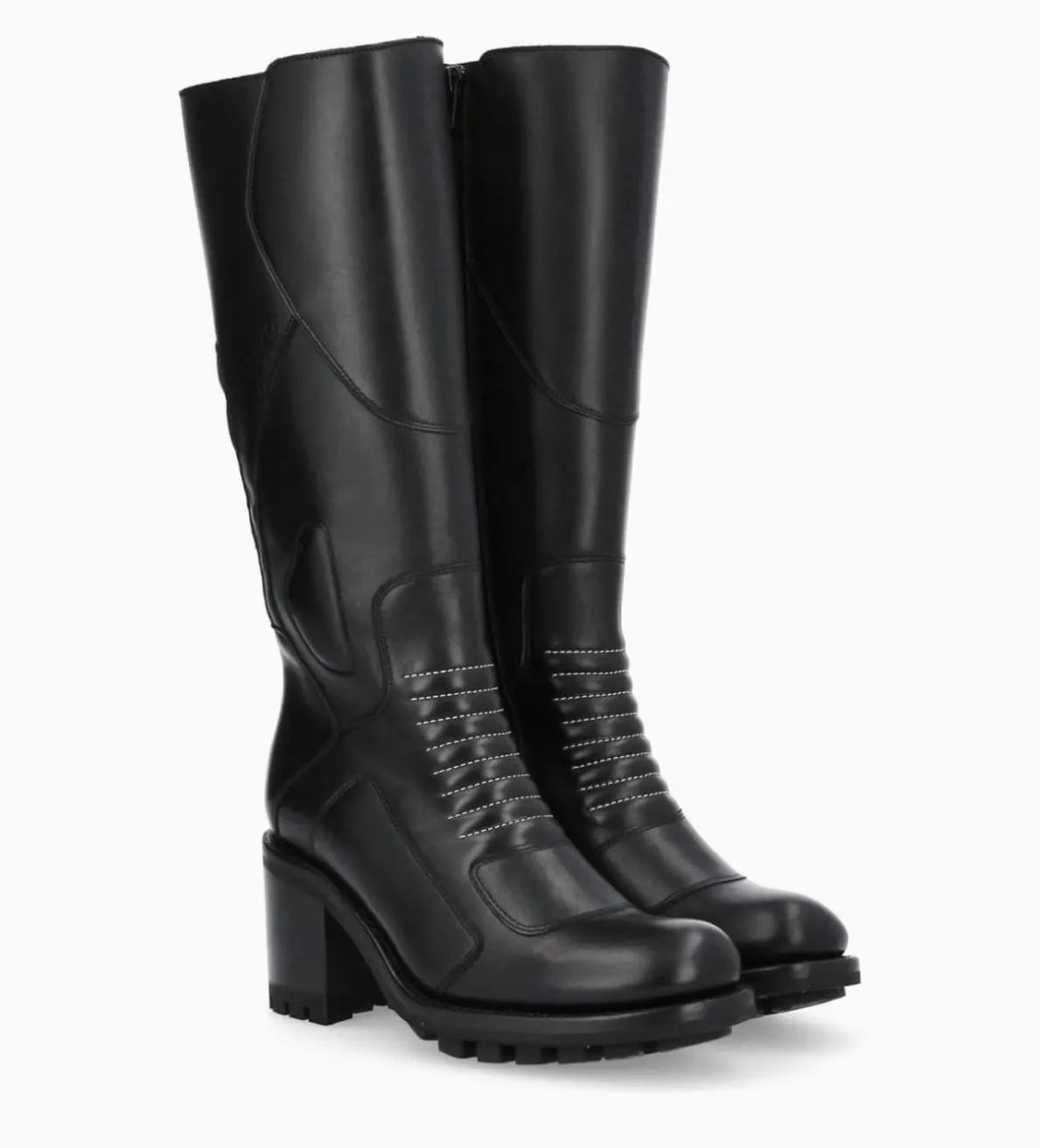 Online FREE LANCE Paris Botte zippée à talon - Thelma 70 - Cuir lisse - Noir