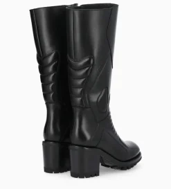 Online FREE LANCE Paris Botte zippée à talon - Thelma 70 - Cuir lisse - Noir