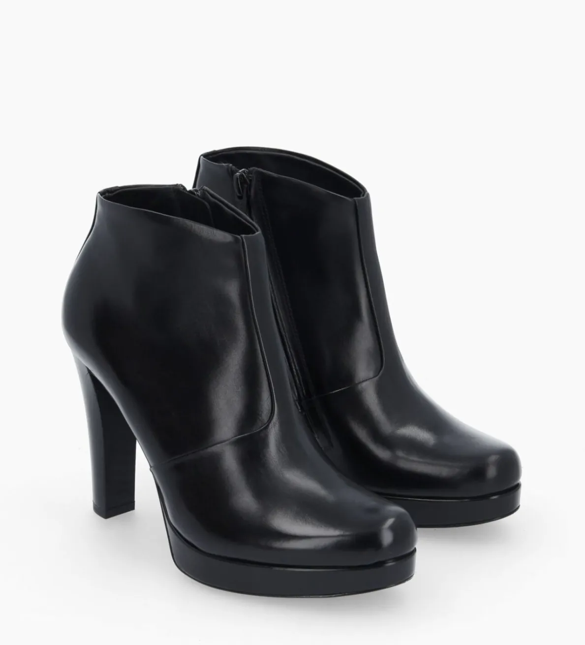 Clearance FREE LANCE Paris Bottine à talon à zip - Juke 70 - Cuir lisse - Noir