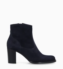 Outlet FREE LANCE Paris Bottine à talon à zip - Legend 70 - Cuir velours - Marine