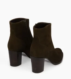 Discount FREE LANCE Paris Bottine à talon à zip - Legend 70 - Cuir velours - Marron foncé Marronfoncé