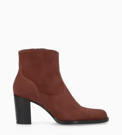 Clearance FREE LANCE Paris Bottine à talon à zip - Legend 70 - Cuir velours - Grenat