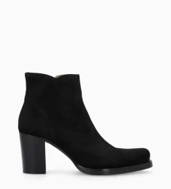New FREE LANCE Paris Bottine à talon à zip - Paddy 70 - Cuir velours - Noir