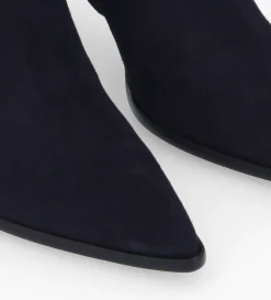 Outlet FREE LANCE Paris Bottine à talon aiguille - Jamie 70 - Cuir velours - Marine