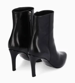 Outlet FREE LANCE Paris Bottine à talon aiguille zippée - Stella 85 - Cuir de veau lisse brillant - Noir