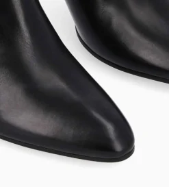 Outlet FREE LANCE Paris Bottine à talon aiguille zippée - Stella 85 - Cuir de veau lisse brillant - Noir