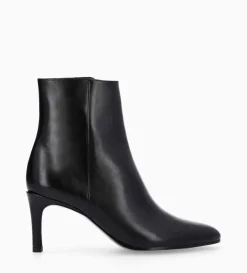 Hot FREE LANCE Paris Bottine à talon aiguille zippée - Stella 65 - Cuir de veau lisse brillant - Noir