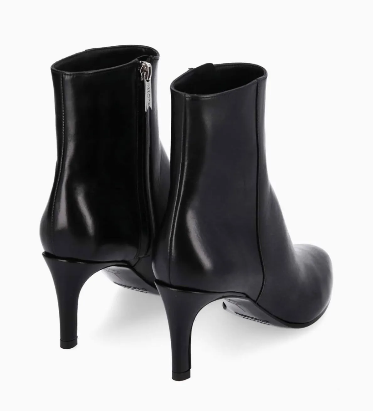 Hot FREE LANCE Paris Bottine à talon aiguille zippée - Stella 65 - Cuir de veau lisse brillant - Noir