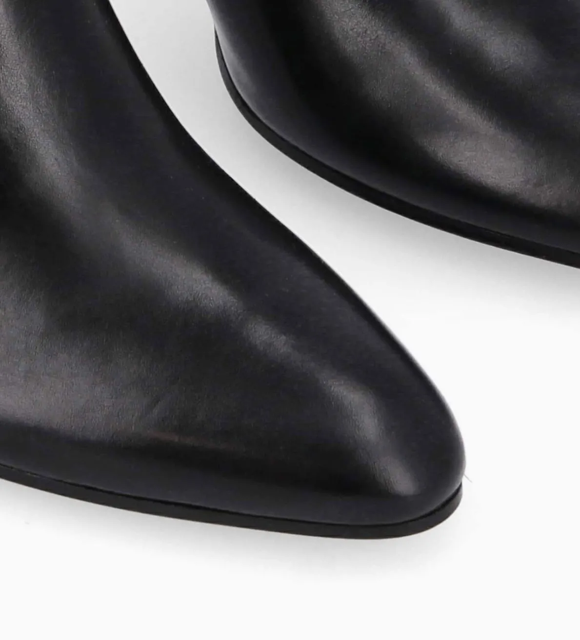 Hot FREE LANCE Paris Bottine à talon aiguille zippée - Stella 65 - Cuir de veau lisse brillant - Noir