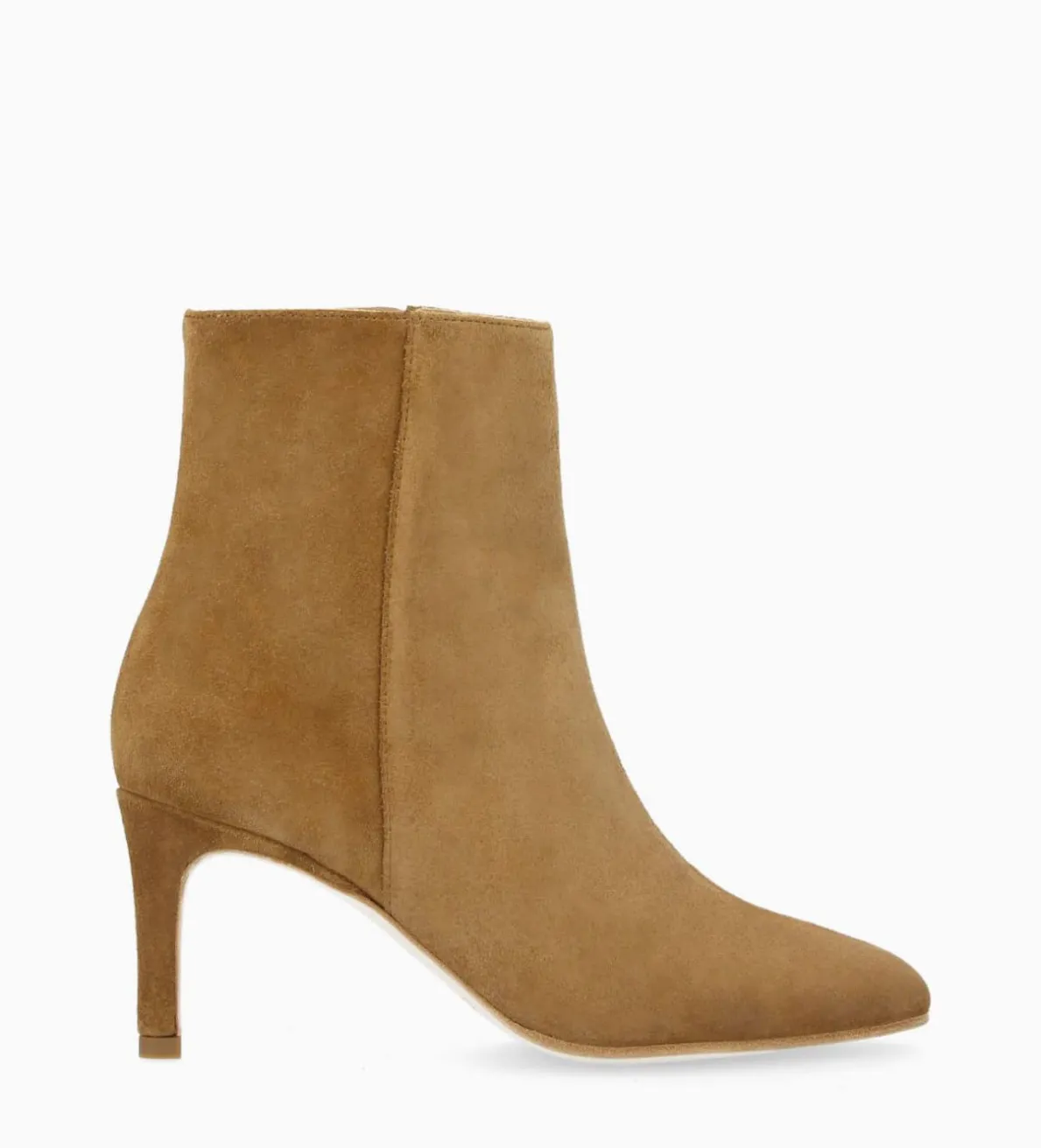 New FREE LANCE Paris Bottine à talon aiguille zippée - Stella 65 - Cuir velours - Sienna