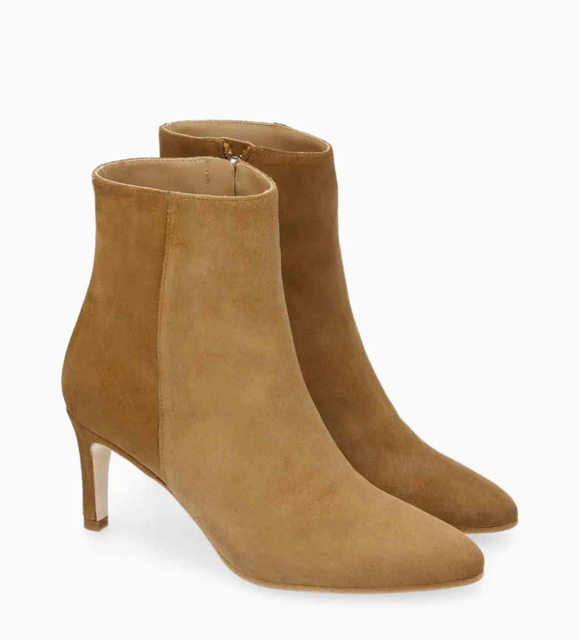 New FREE LANCE Paris Bottine à talon aiguille zippée - Stella 65 - Cuir velours - Sienna