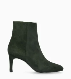 Clearance FREE LANCE Paris Bottine à talon aiguille zippée - Stella 65 - Cuir velours - Militaire