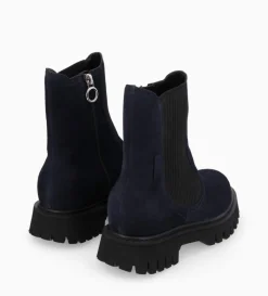 Discount FREE LANCE Paris Bottine chelsea - Georgia - Cuir velours - Marine