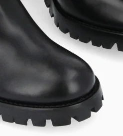 Outlet FREE LANCE Paris Bottine chelsea à talon - Jade 45 - Cuir de veau lisse brillant - Noir