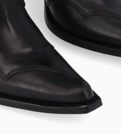 Best FREE LANCE Paris Bottine western à talon - Andy 80 - Cuir de veau lisse mat - Noir