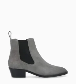 Clearance FREE LANCE Paris Bottine western chelsea - Kim 40 - Cuir velours - Graphite