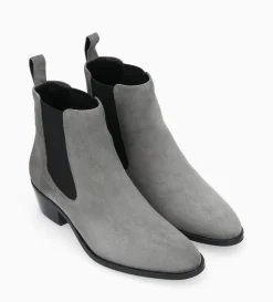 Clearance FREE LANCE Paris Bottine western chelsea - Kim 40 - Cuir velours - Graphite