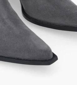 Clearance FREE LANCE Paris Bottine western chelsea - Sibelle 50 - Cuir velours - Stone