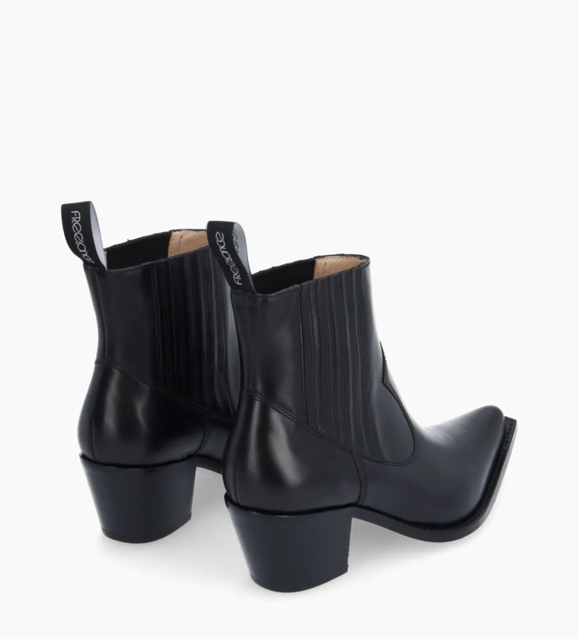 FREE LANCE Paris Bottine western chelsea - Sibelle 50 - Cuir lisse - Noir