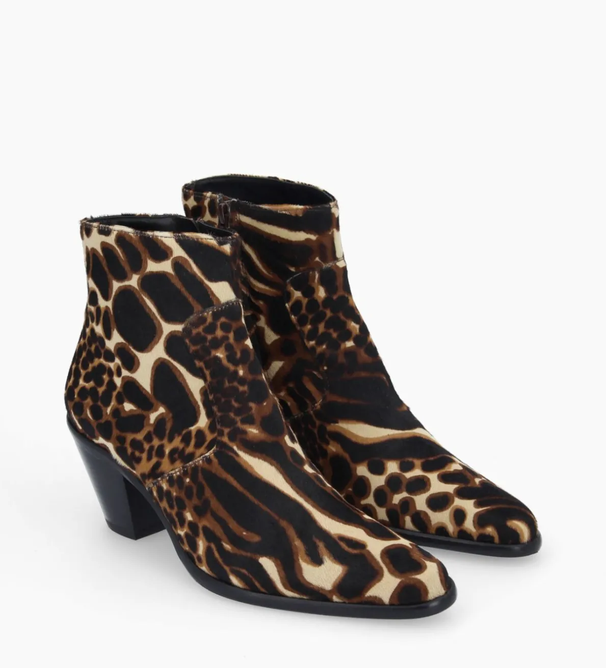 Best FREE LANCE Paris Bottine western zippée - Jane 7 - Poils - Jungle