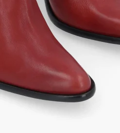 Outlet FREE LANCE Paris Bottine western zippée - Jane 9 - Cuir lisse - Rouge