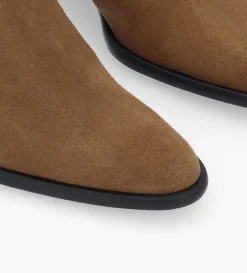 New FREE LANCE Paris Bottine western zippée à talon - Jane 5 - Cuir velours - Sienna