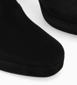 Clearance FREE LANCE Paris Bottine zippée à talon - Carlotta 70 - Cuir velours - Noir