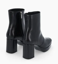 Hot FREE LANCE Paris Bottine zippée à talon - Carlotta 70 - Cuir lisse - Noir