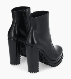 Discount FREE LANCE Paris Bottine zippée à talon - Lery 7 - Cuir lisse - Noir