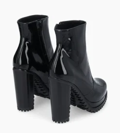 New FREE LANCE Paris Bottine zippée à talon - Lery 7 - Cuir vernis - Noir