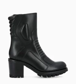 Clearance FREE LANCE Paris Bottine zippée à talon - Louise 70 - Cuir lisse - Noir
