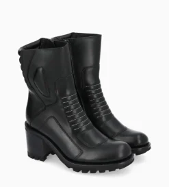 Clearance FREE LANCE Paris Bottine zippée à talon - Louise 70 - Cuir lisse - Noir