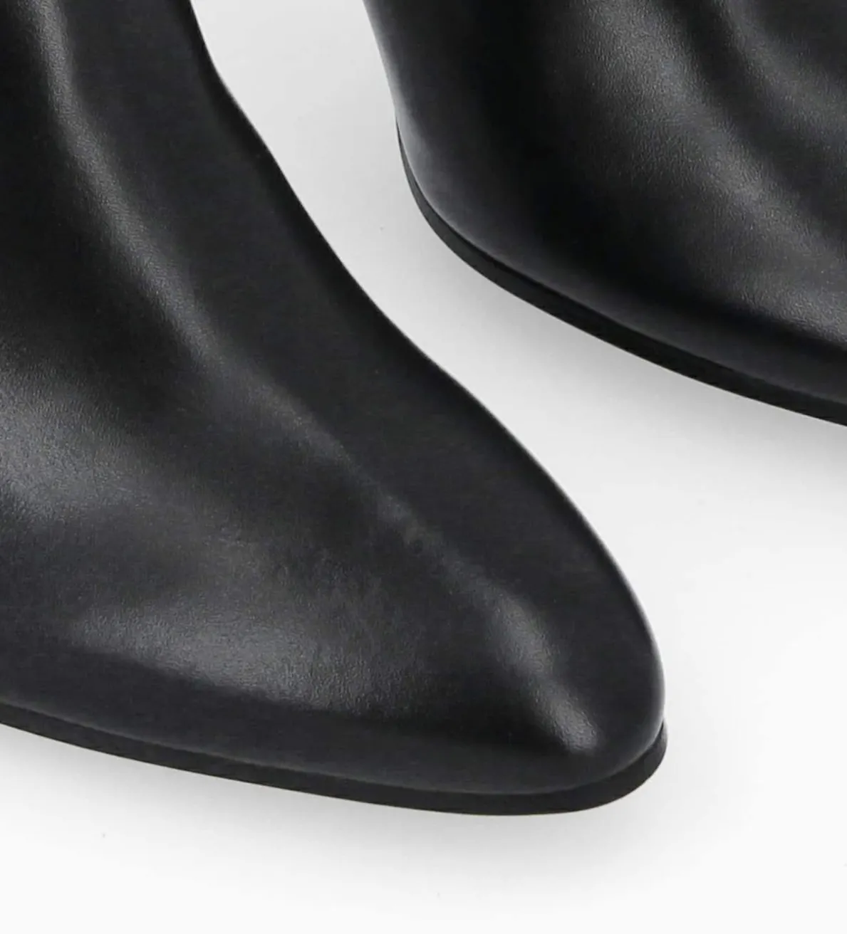 Hot FREE LANCE Paris Bottine zippée à talon - Steffy 85 - Cuir de veau lisse brillant - Noir