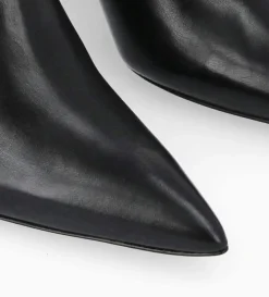 FREE LANCE Paris Bottine zippée à talon compensé - Florence 70 - Cuir de veau lisse brillant - Noir